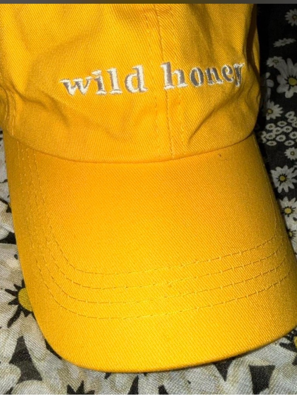 Wild Honey Yellow Embroidered Baseball Cap